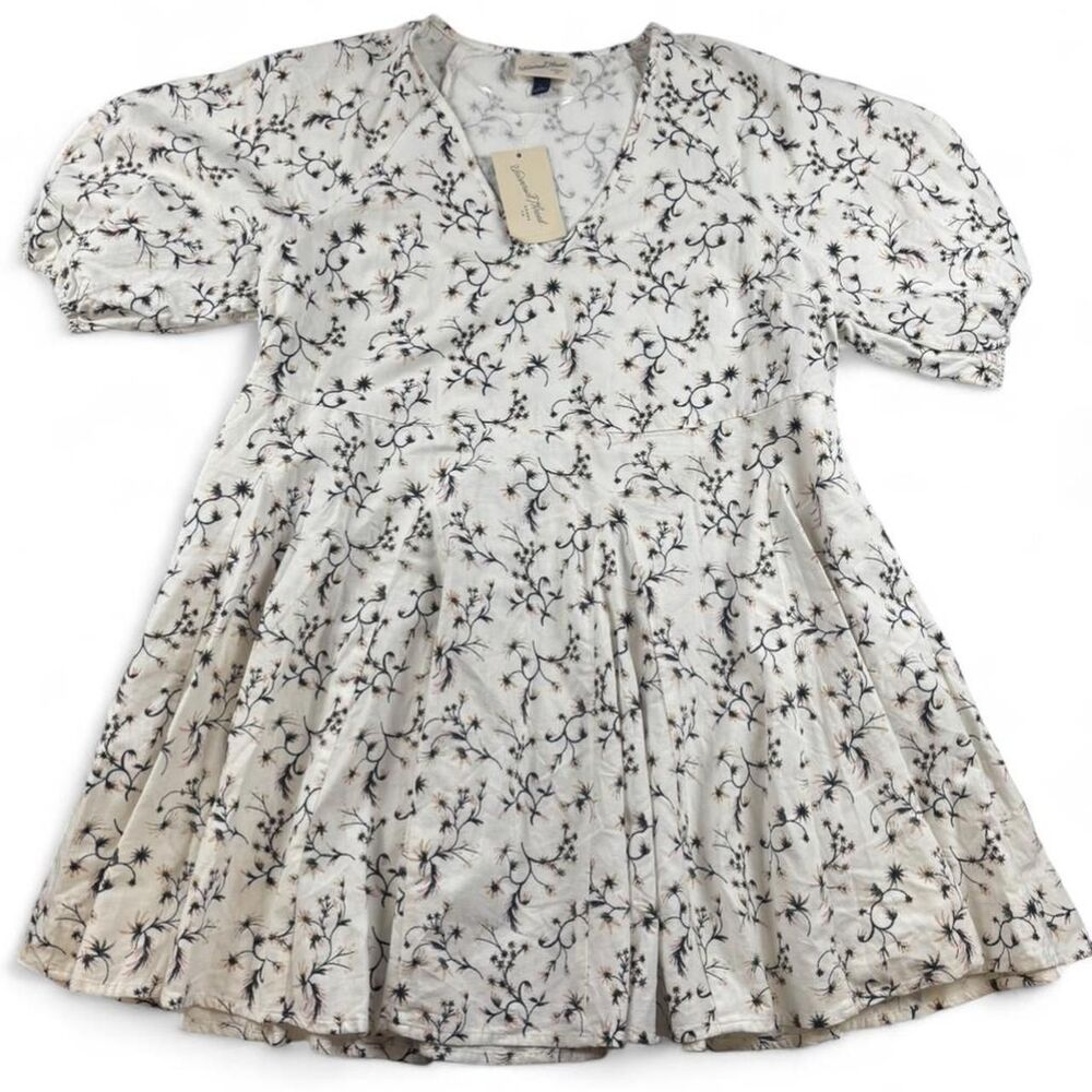 Universal Thread Cream Floral Shirt Dress - Women's Large Cottagecore